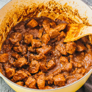 cooking pork shoulder in a dutch oven