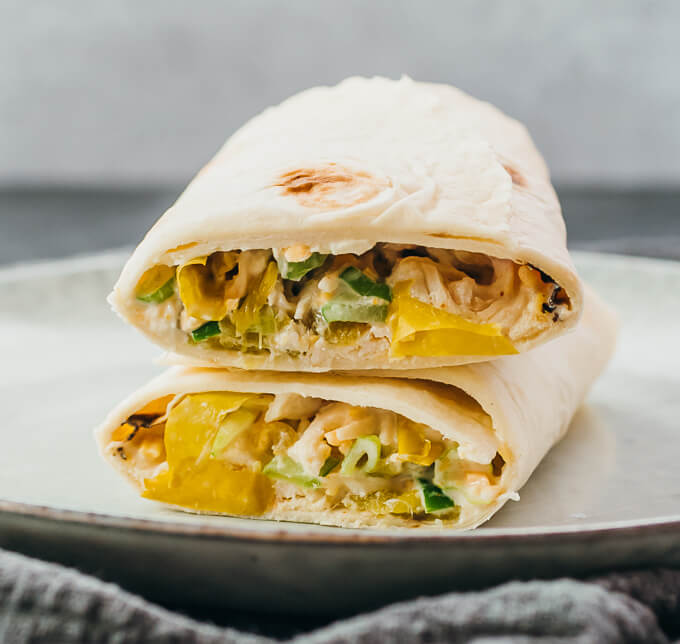 wrapping chicken salad in low carb tortillas