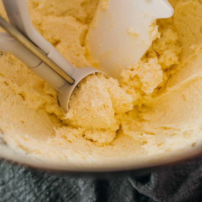 using cookie scoop to form cheese balls