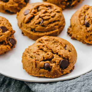 close up view of almond butter cookie