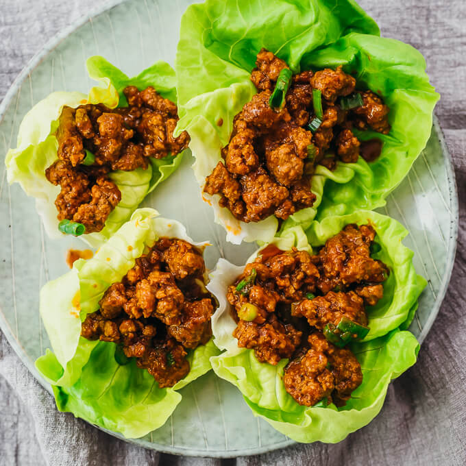 keto sloppy joes served in lettuce wraps