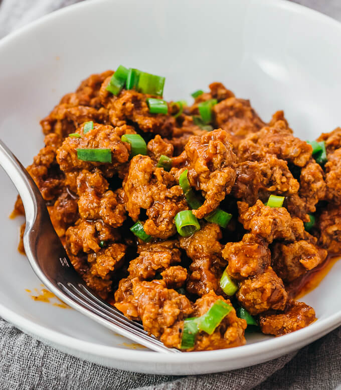 keto sloppy joes served in white bowl