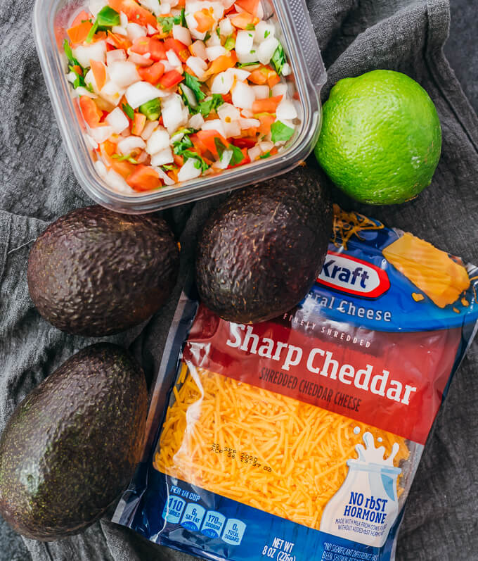 ingredients for making guacamole