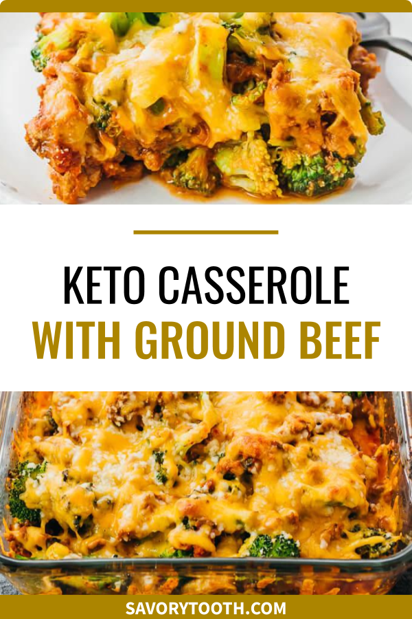 Keto Casserole With Ground Beef & Broccoli Savory Tooth