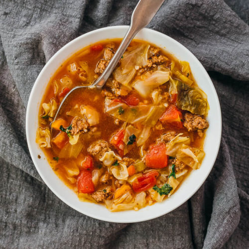 Keto Cabbage Soup with Ground Beef Savory Tooth