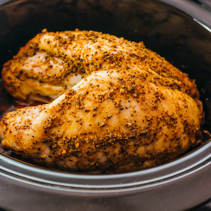 turkey breast after slow cooking