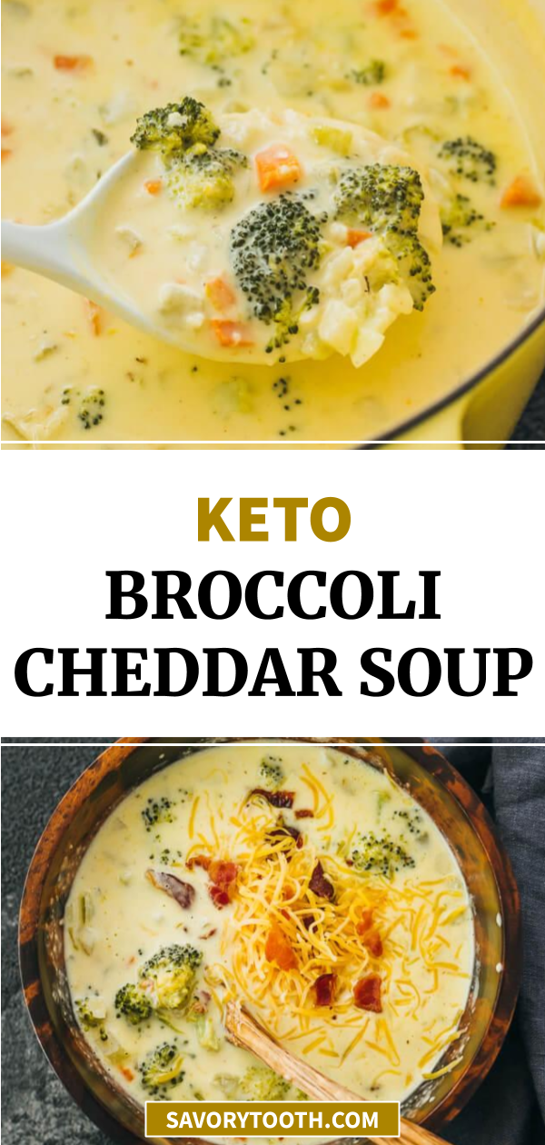 Easy Broccoli Cheddar Soup with Bacon Savory Tooth