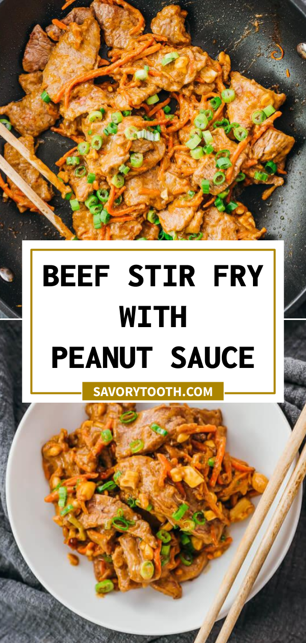 Beef Stir Fry With Peanut Sauce Savory Tooth
