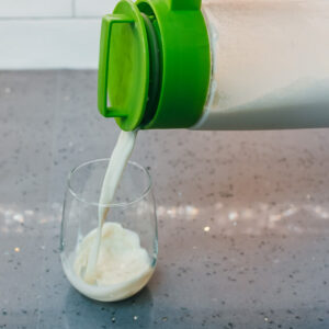 pouring soy milk