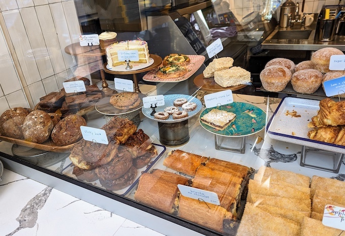 flour bakery display
