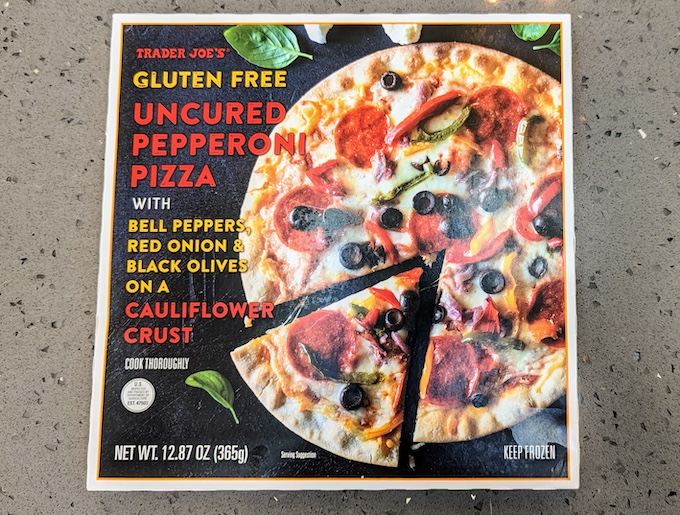 Trader Joes uncured pepperoni pizza